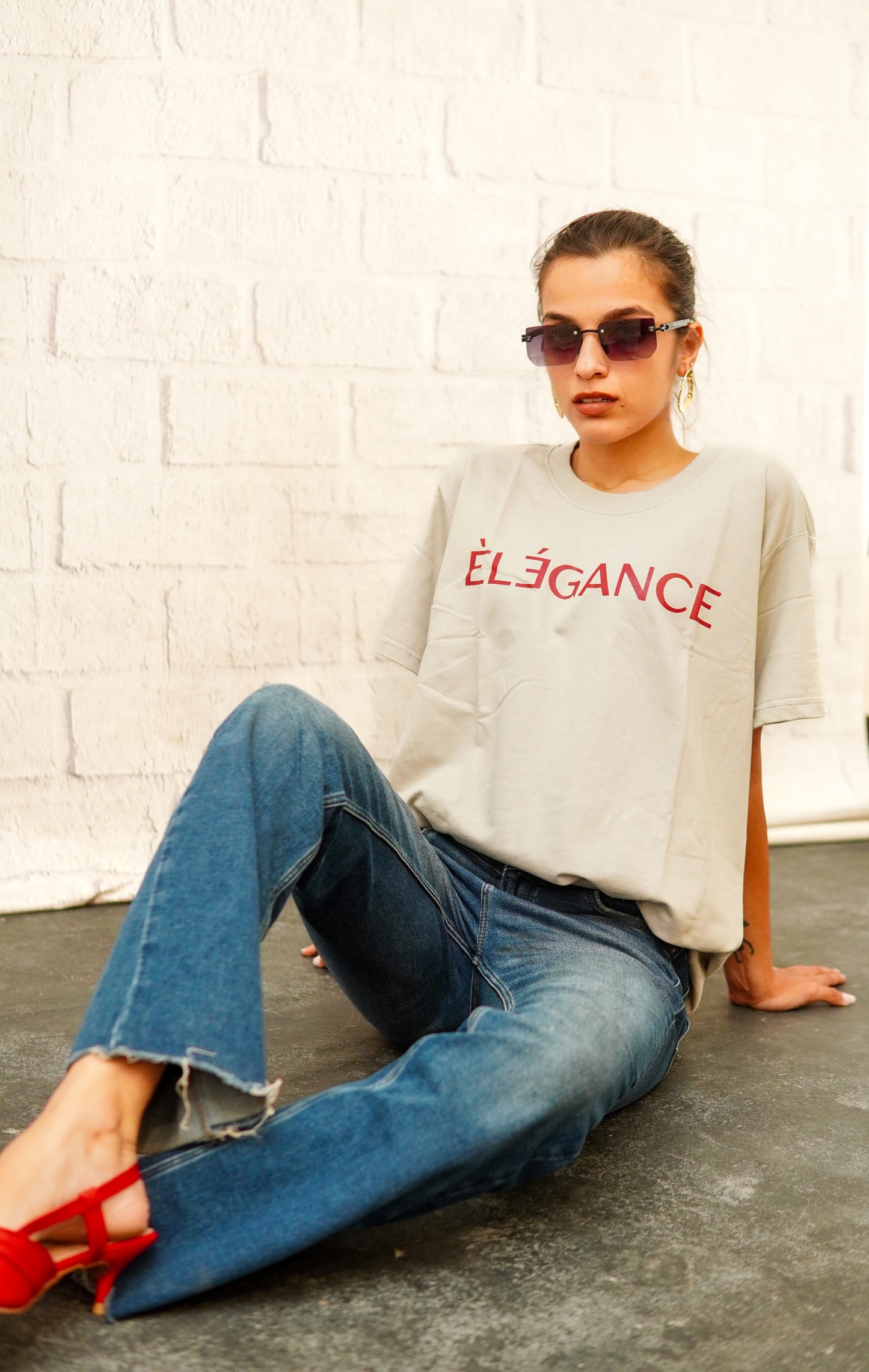 OVERSIZED COTTON PRINTED T-SHIRT (ELEGANCE)