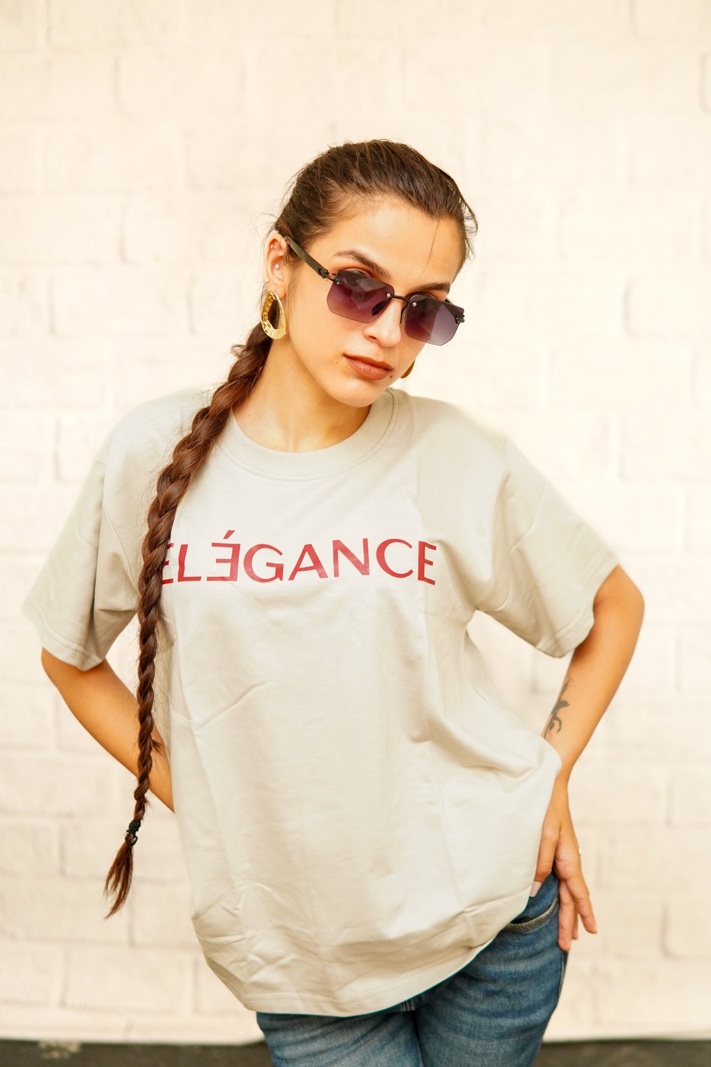 OVERSIZED COTTON PRINTED T-SHIRT (ELEGANCE)