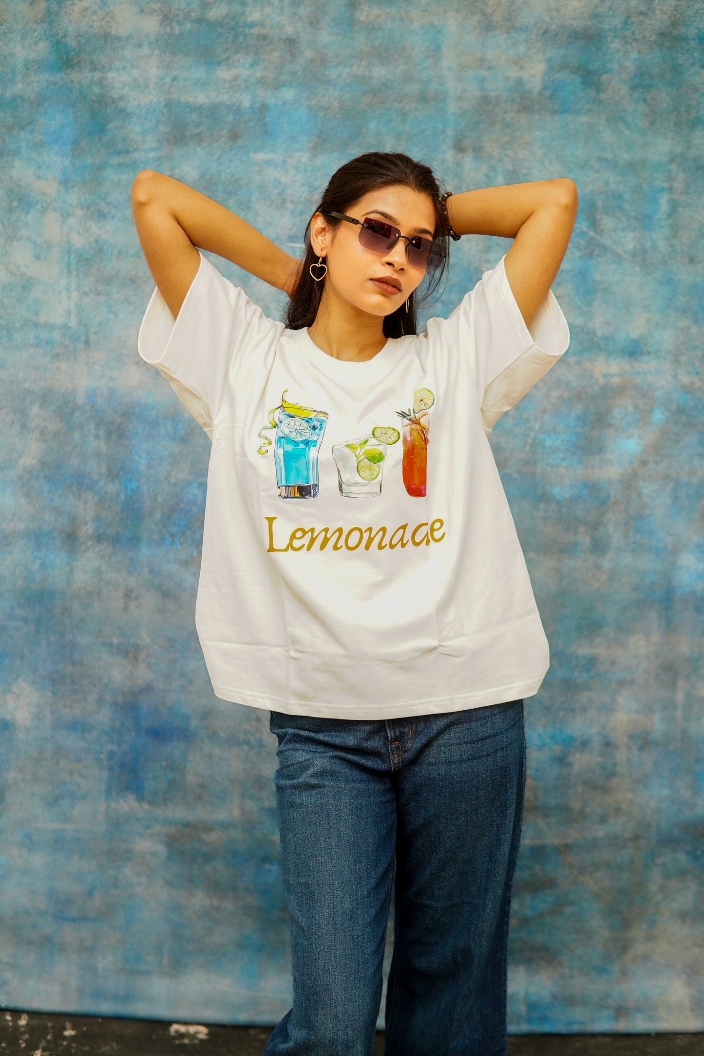OVERSIZED COTTON PRINTED T-SHIRT (LEMONADE)