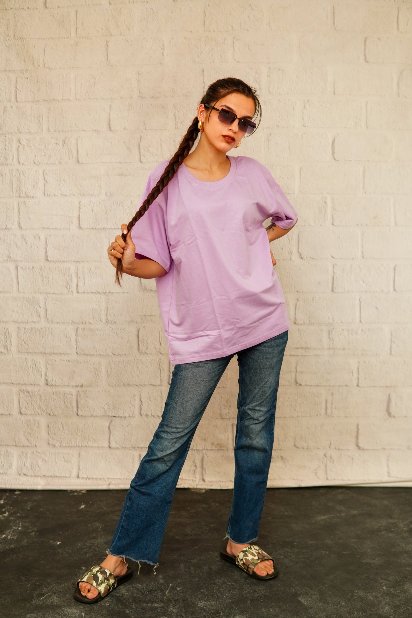 OVERSIZED COTTON T-SHIRT (LAVENDER)