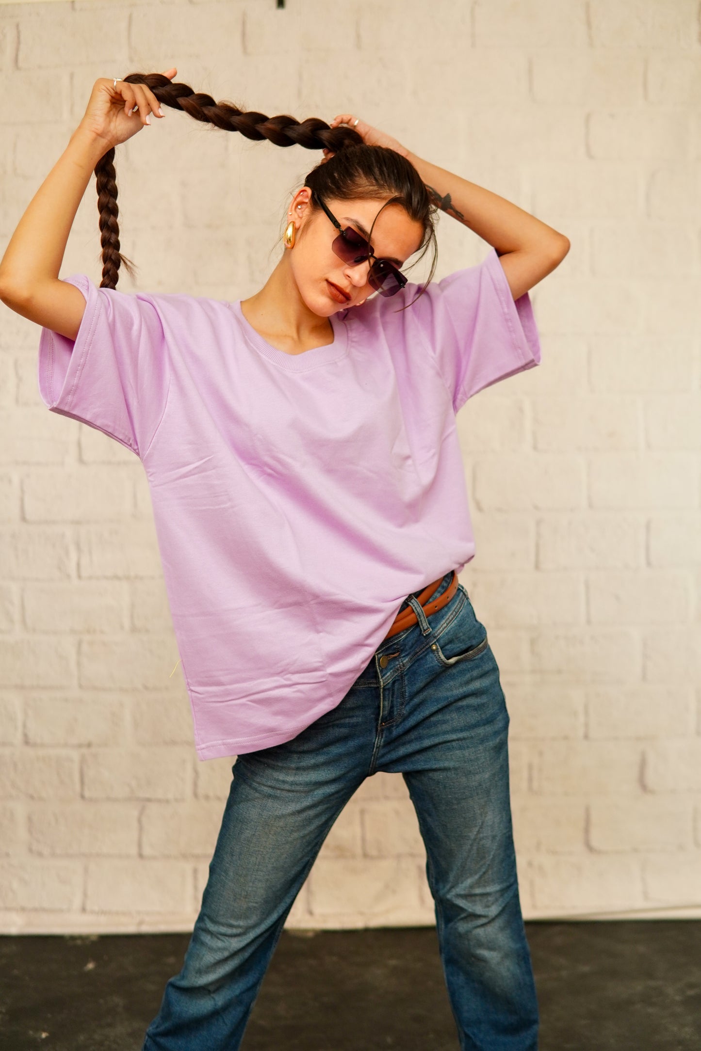 OVERSIZED COTTON T-SHIRT (LAVENDER)