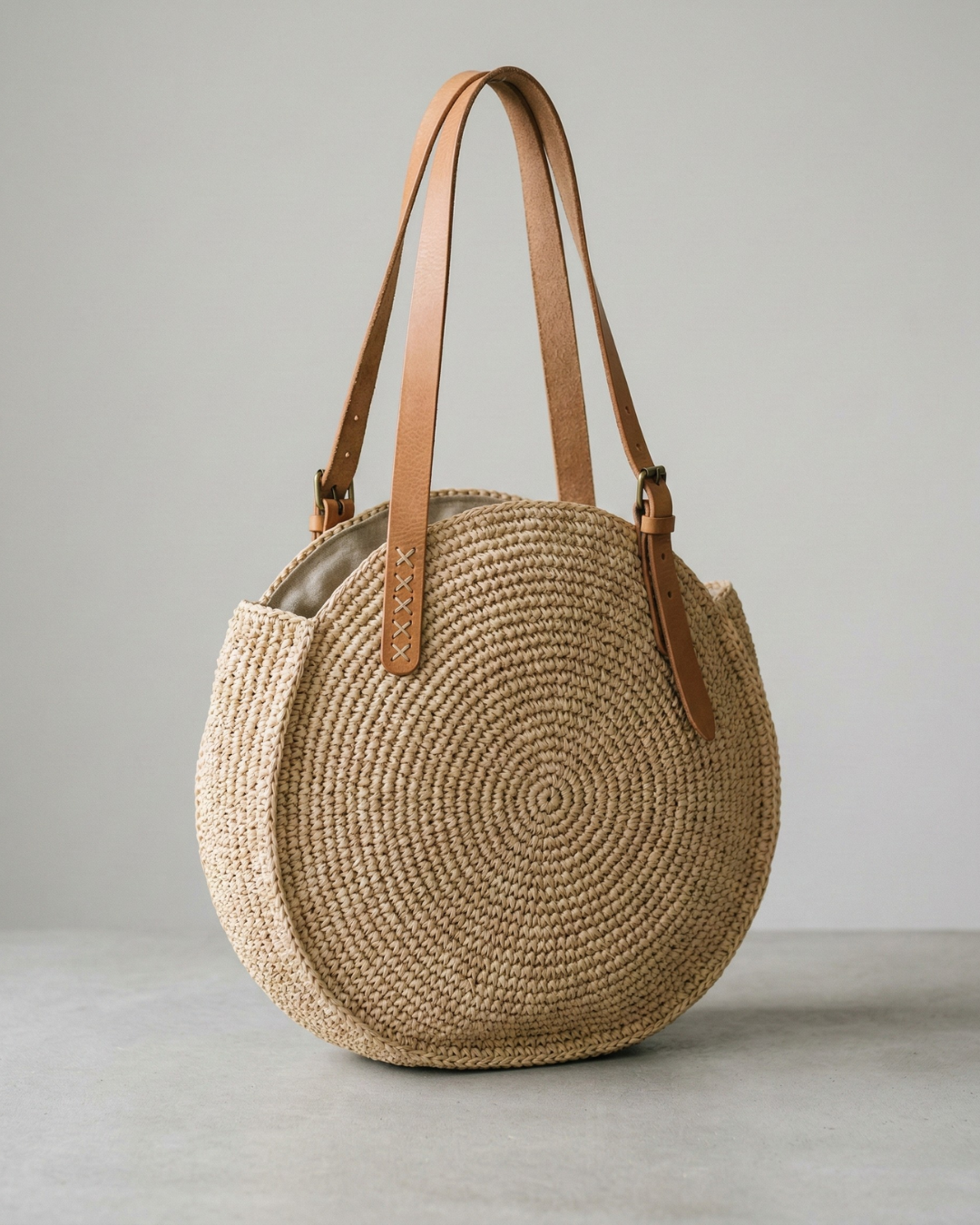 Oversized Cotton Solid T-shirt - Beige