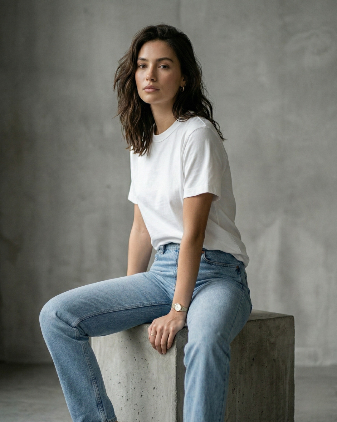 Regular Fit Solid Cotton T-shirt – White