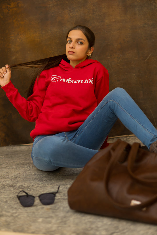 OVERSIZED COTTON PRINTED HOODIE