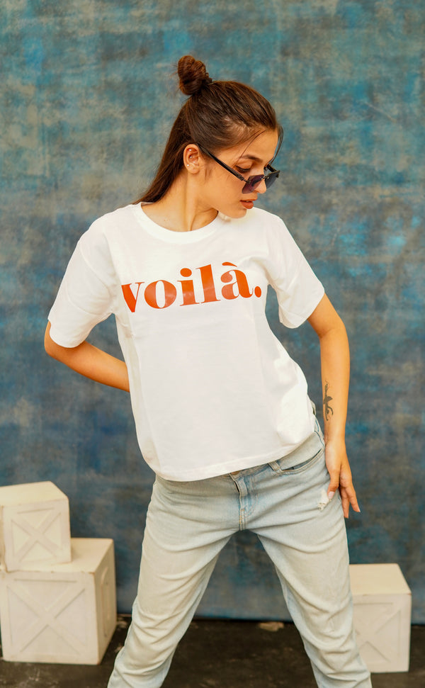 REGULAR FIT PRINTED COTTON T-SHIRT (VOILA.)