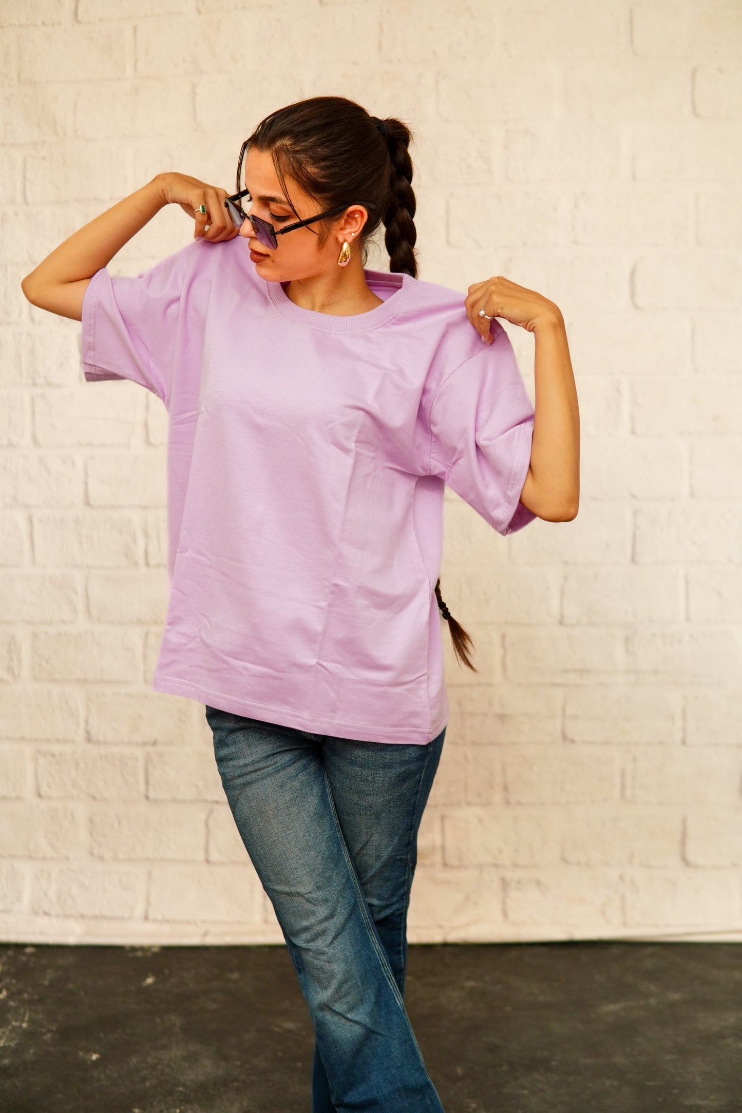 OVERSIZED COTTON T-SHIRT (LAVENDER)
